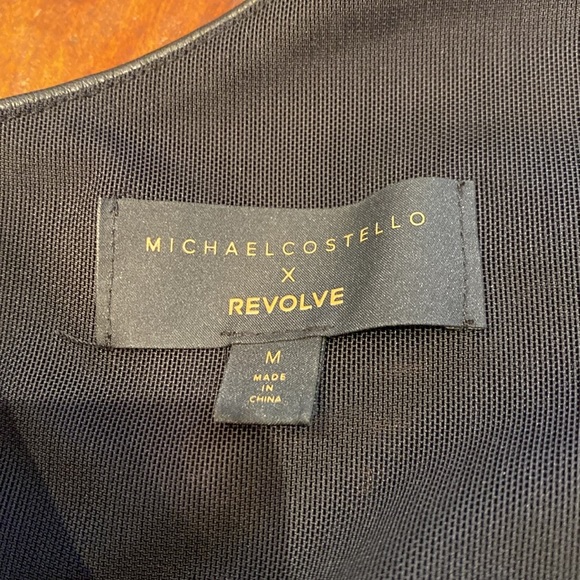 Michael Costello x REVOLVE Kofi Bodysuit Faux Leather and Mesh Size M - Picture 13 of 13